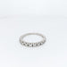 Bague Demi-alliance en or blanc et diamants 58 Facettes 21566