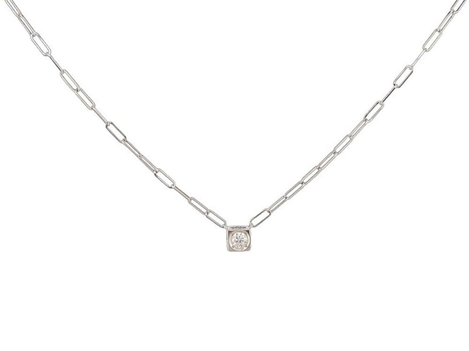 Collier collier DINH VAN le cube diamant grand modele 58 Facettes 254939