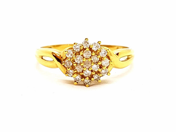 Bague 56 Bague Or jaune Diamant 58 Facettes 06346CD