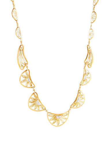 Collier Collier draperie or et diamants 58 Facettes