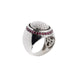 Ring 48 Diamond and ruby ​​signet ring 58 Facettes 31149