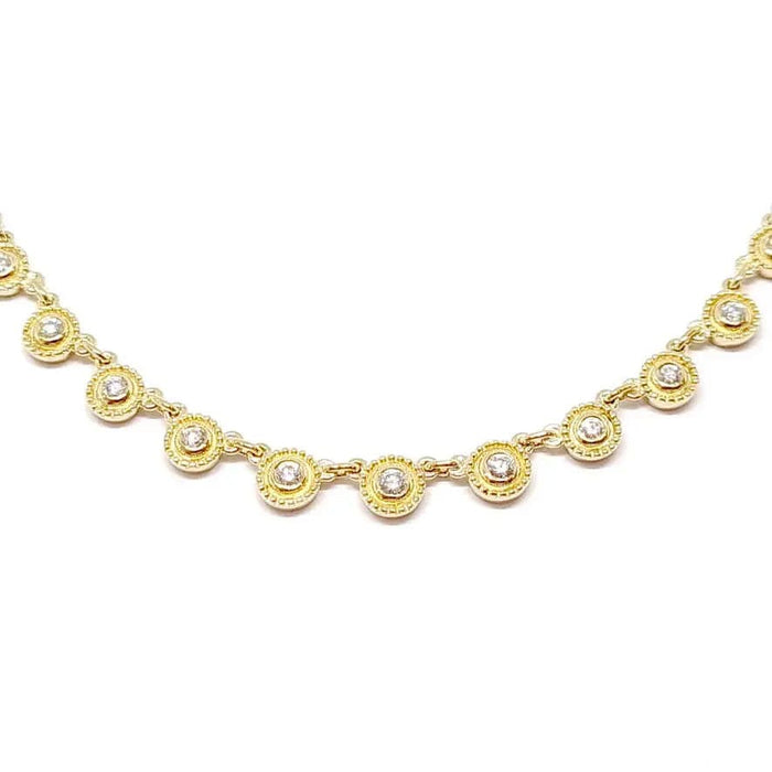 Collier Collier alvéoles diamants or jaune 58 Facettes