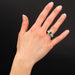 Ring 56 Emerald diamond ring white gold 58 Facettes 21-829