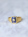 Ring Old signet ring in yellow gold and diamond on blue enamel 58 Facettes