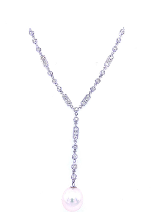 Collier Pendentif collier Art Déco Perles Diamant 58 Facettes