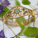 Bracelet Old bangle bracelet in openwork gold with emeralds and diamonds 58 Facettes 22-099