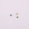 Boucles d'oreilles Boucle d’oreille clous en or jaune, émeraude 58 Facettes