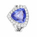 Ring White Gold Ring, Tanzanite and Diamonds 58 Facettes 31F00016