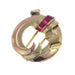 Brooch Gold brooch set with rubies 58 Facettes 22166-0003