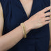 Bracelet Rose gold chiseled curb chain bracelet 58 Facettes 22-285