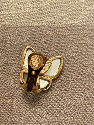 Boucles d'oreilles Boucles d'oreilles papillon Nacre Diamants 58 Facettes