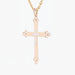 Pendentif Croix ancienne or rose et or blanc 58 Facettes 22-474