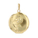 Medallion pendant in old gold with carnations 58 Facettes 22-422