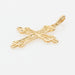 Pendentif Croix or jaune motifs floraux 58 Facettes 14-330A