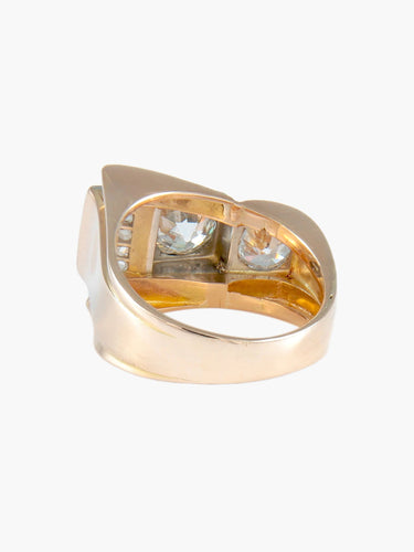 Bague Or Jaune / Diamants / 54 BAGUE "TANK" OR & DIAMANTS 58 Facettes BO/220007 STA