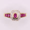 Bague Bague Octogonale Rubis et Diamants 58 Facettes