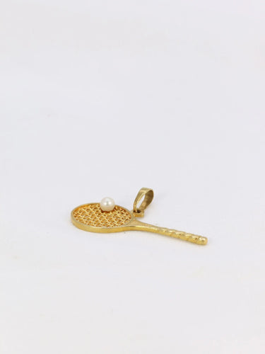 Pendentif Pendentif vintage raquette de tennis perle 58 Facettes 893