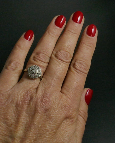 Bague 54 Bague fleur, diamants 58 Facettes 1084362