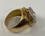Ring 58 Vintage Ring 1960 Yellow Gold, Platinum & Diamonds 58 Facettes