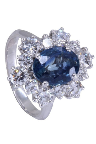 Bague BAGUE POMPADOUR SAPHIR DIAMANTS 58 Facettes 075641