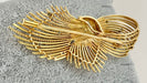 Brooch Retro Brooch Yellow Gold 0.50 Ct Diamonds 58 Facettes