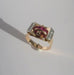 Ring Tank Ring Art Deco diamonds ruby ​​gold platinum 58 Facettes