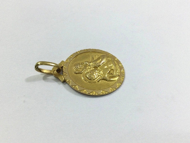 Pendentif Médaille Or Saint Christophe 58 Facettes