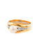 Ring 56.5 Pearl and Diamond Bangle Ring 58 Facettes