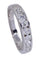 Bague 56 Bague demi-alliance Or blanc Diamant 58 Facettes 077621