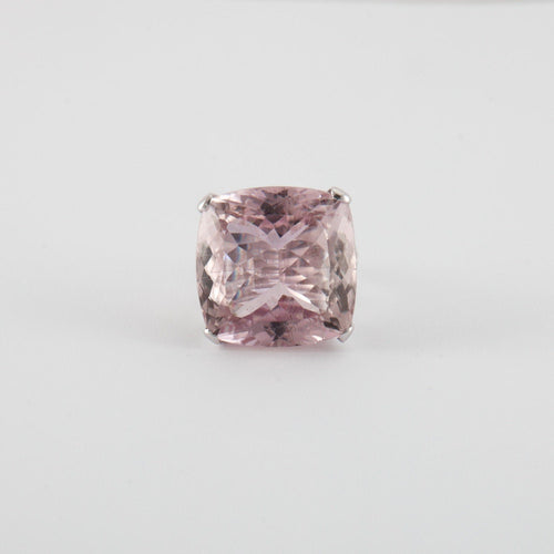 Bague Bague cocktail Kunzite Or blanc 58 Facettes 0006