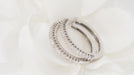 Earrings Hoop earrings in white gold and diamonds 58 Facettes F4882