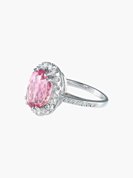 Bague 52 Bague saphir rose ovale diamants 58 Facettes LP72-4 – 414