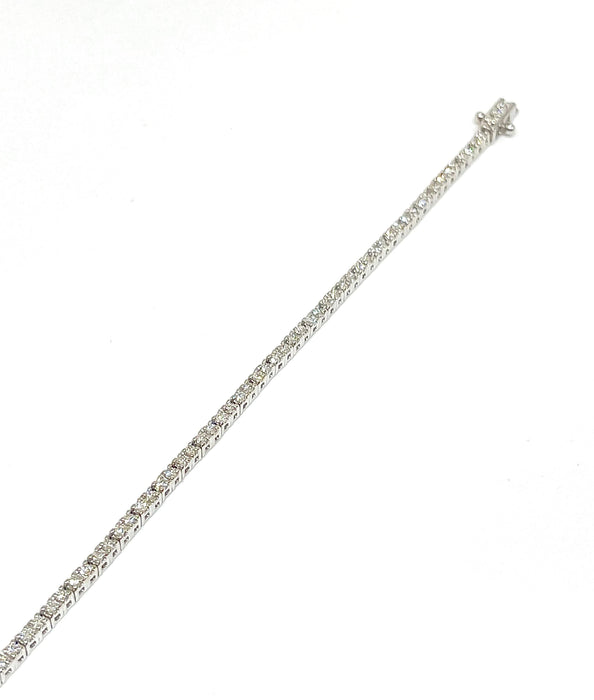 Bracelet Bracelet rivière de diamants, or blanc 58 Facettes