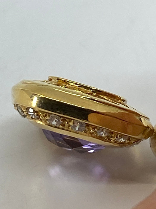 Pendentif Pendentif en or, améthyste, diamants 58 Facettes