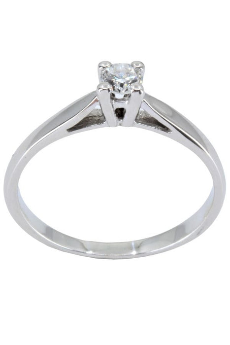 Bague 49 SOLITAIRE DIAMANT 0.13 CARAT 58 Facettes 047111