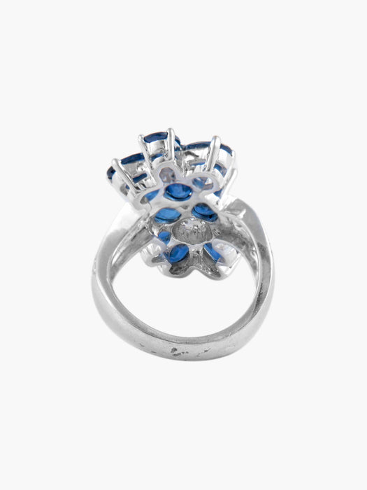 Bague 52 Bague Fleurs Saphirs Diamants 58 Facettes