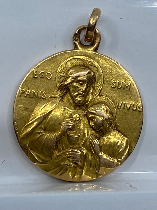 Pendentif Médaille Saint Jean et le Christ 58 Facettes