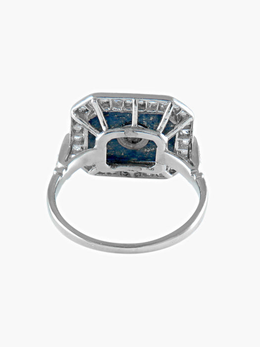 Bague 51 Bague Lapis Lazuli Diamants 58 Facettes