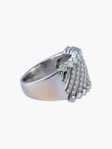 Bague Bague Or Blanc, Pavage en diamants 58 Facettes