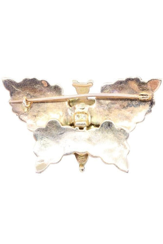 Broche BROCHE PAPILLON SAPHIRS, GRENATS, PÉRIDOTS ET PERLES FINES 58 Facettes 068551