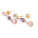 Earrings Kunzite amethyst diamond dangling earrings 58 Facettes