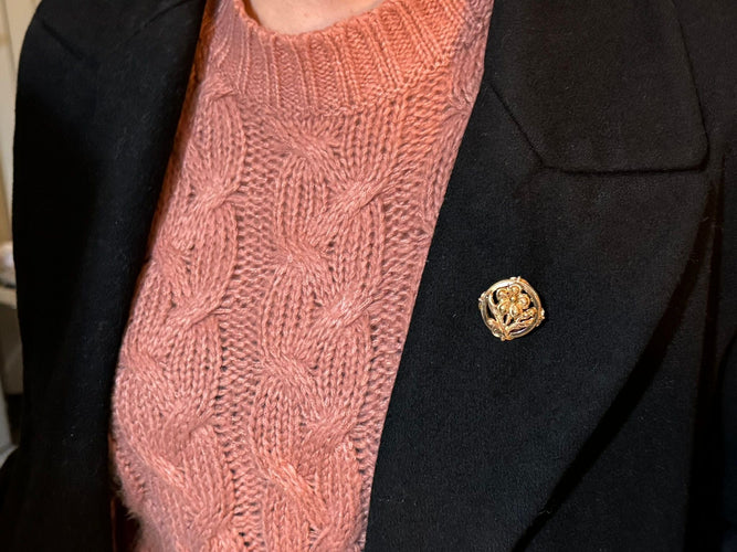 Broche Broche Art Nouveau Or Rose 58 Facettes