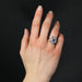 Ring 59 Cushion sapphire diamond ring 58 Facettes 23-364