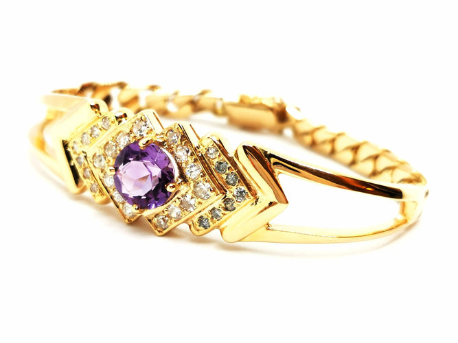 Bracelet Bracelet Or jaune Améthyste 58 Facettes 1352336CN