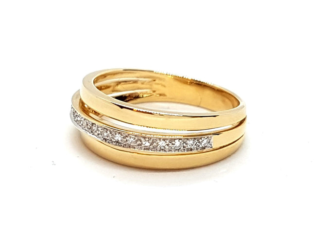 Bague 57 Bague Or jaune Diamant 58 Facettes 00276CN