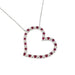 Necklace Heart necklace in white gold, rubies & diamonds 58 Facettes