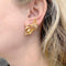 Boucles d'oreilles Boucles d'oreilles vintage en or rose. 58 Facettes 33516