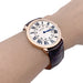 Watch Cartier watch, "Ronde Louis Cartier", pink gold, leather. 58 Facettes 33436