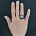Ring 54 Art deco ring paved with diamonds and sapphires 58 Facettes 22-112