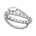 White gold oval hoop earrings, diamonds. 58 Facettes 31003